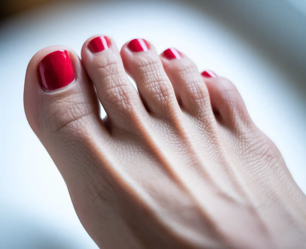 august toe nails colors Classic Red That Feels Like a Power Move