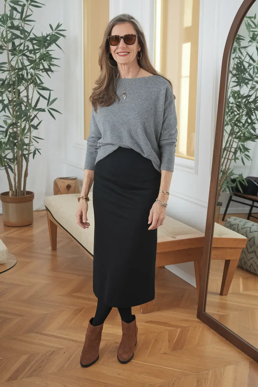 fall outfits for women over 40 Minimalist and Sharp in Monochrome Basics