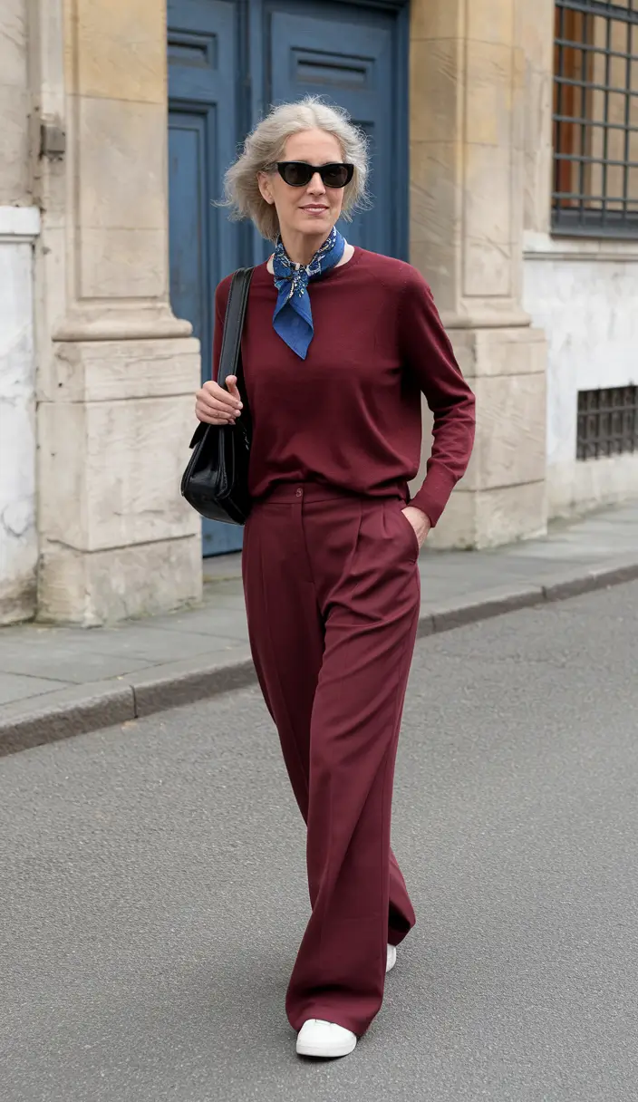 fall outfits for women over 40 Relaxed Monochrome for Day-to-Night Ease