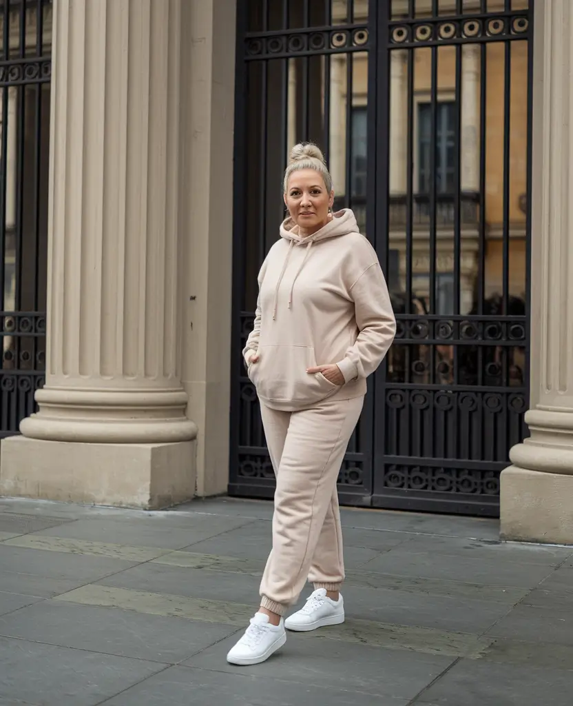 fall outfits for women over 40 Timeless Comfort in Coordinated Loungewear