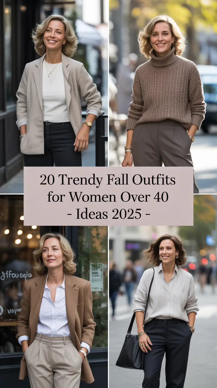 Trendy Fall Outfits for Women Over 40 – Great & Stylish Ideas for 2025
