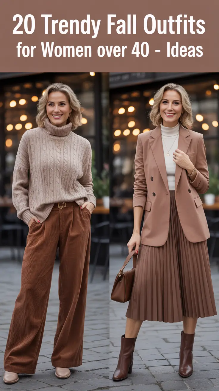 Trendy Fall Outfits for Women Over 40 – Great & Stylish Ideas for 2025