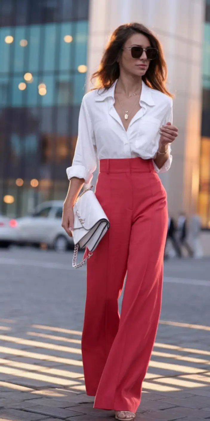 fashion inspo outfits fall 2025 women Smart Sultry in Salmon Trousers