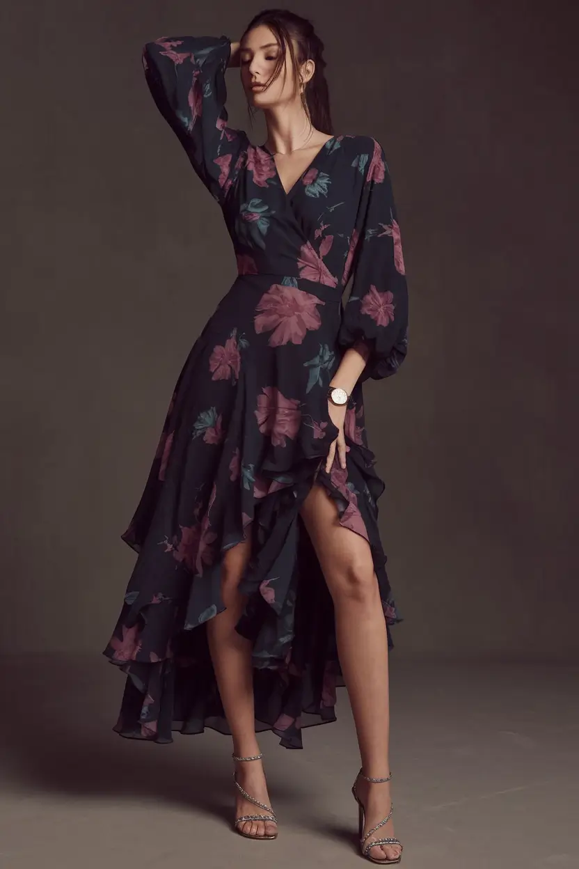 fall wedding guest dress october outdoor+Romantic Ruffles for an October Outdoor Affair