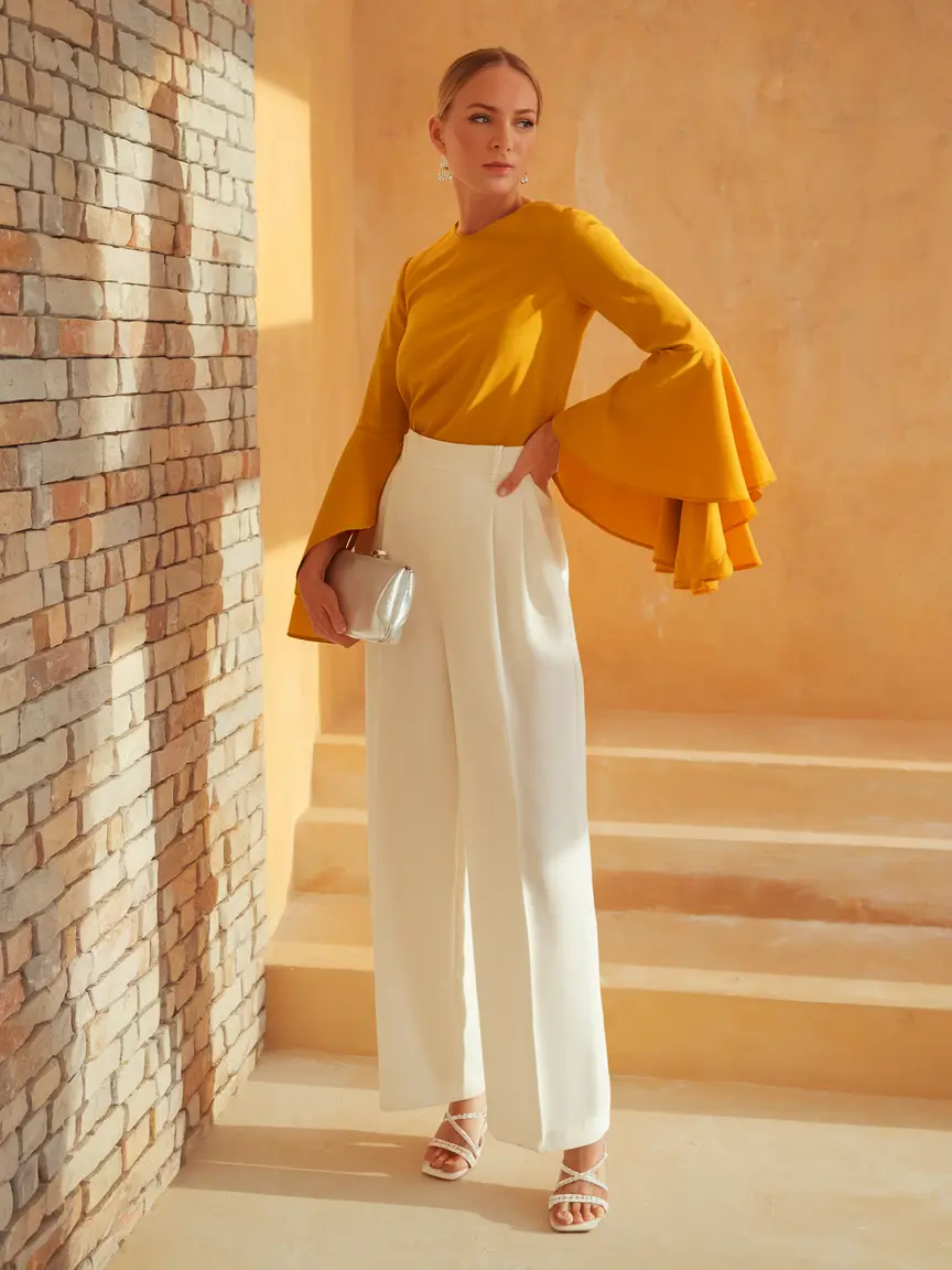 august outfits 2025 Soft Drama with a Structured Flare