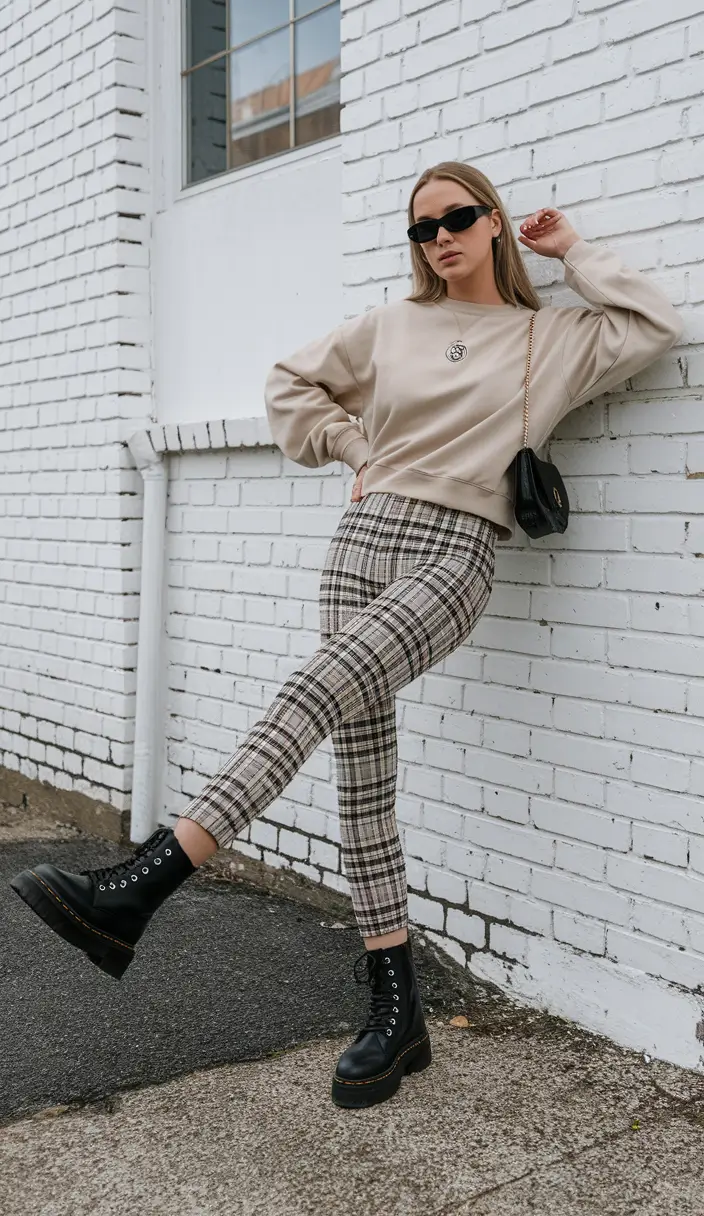 first day of school outfits 2025 Grunge Academic with Attitude