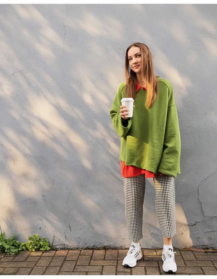 fall fashion outfits 2025 Pop of Color + Pattern Clash Perfection