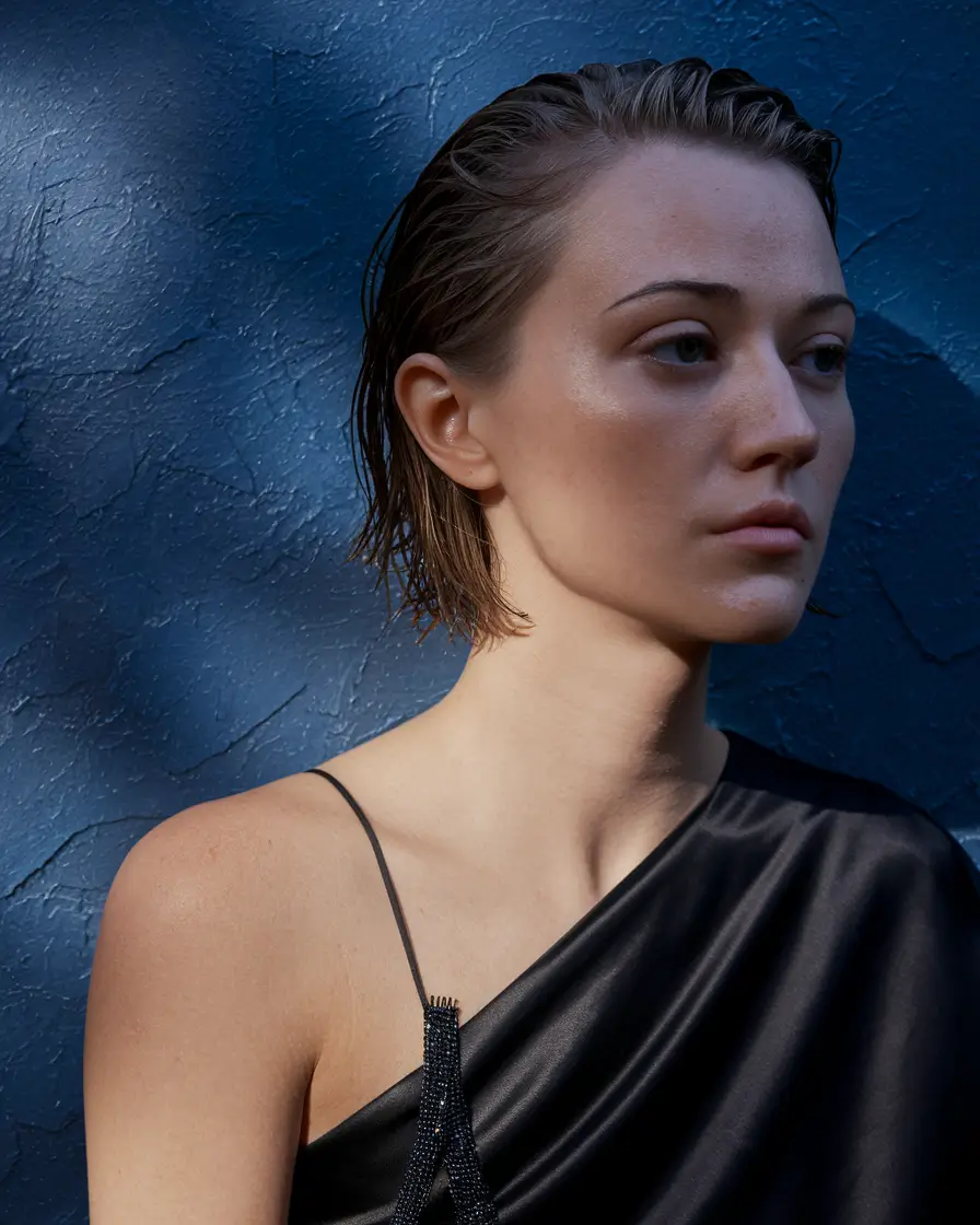 fall haircut short Wet Look Textured Crop