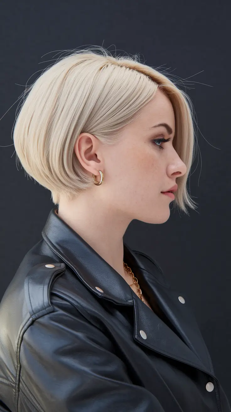 fall short haircuts 2025 Classic Side-Parted Blonde Crop