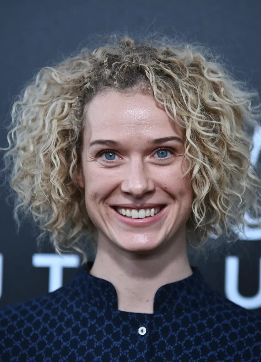 short curly haircuts fall Blonde Coils with a Halo Effect