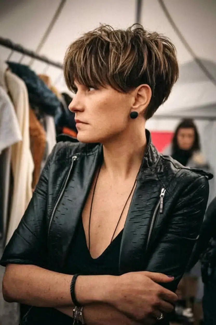 short fall bob haircuts Choppy Textured Bowl Cut with Subtle Highlights