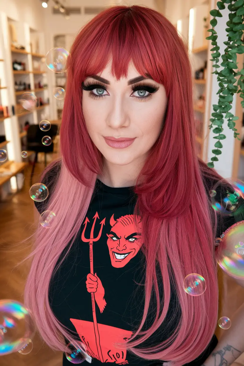 Autumn Two-Tone Devil Red With a Cotton Candy Twist