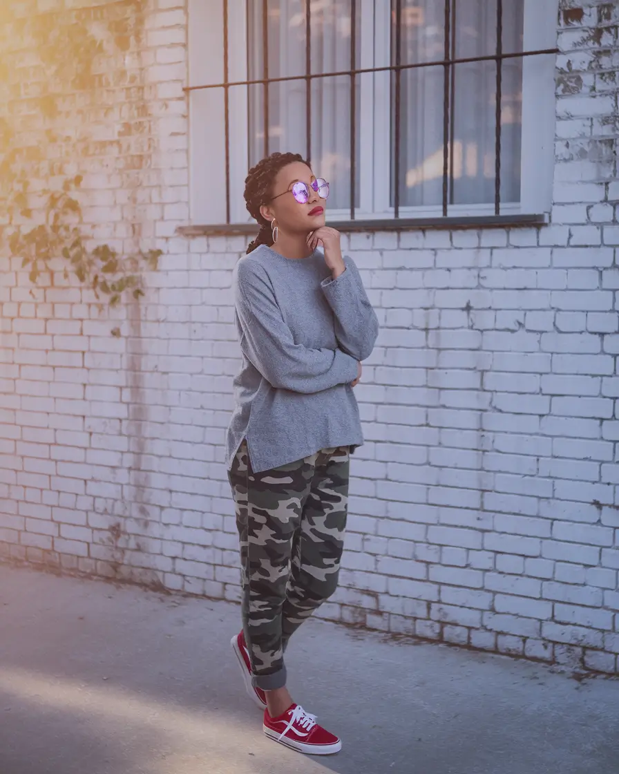 Casual and Simple outfits Inspirations for Fall 2025+Effortlessly Urban with a Camo Twist