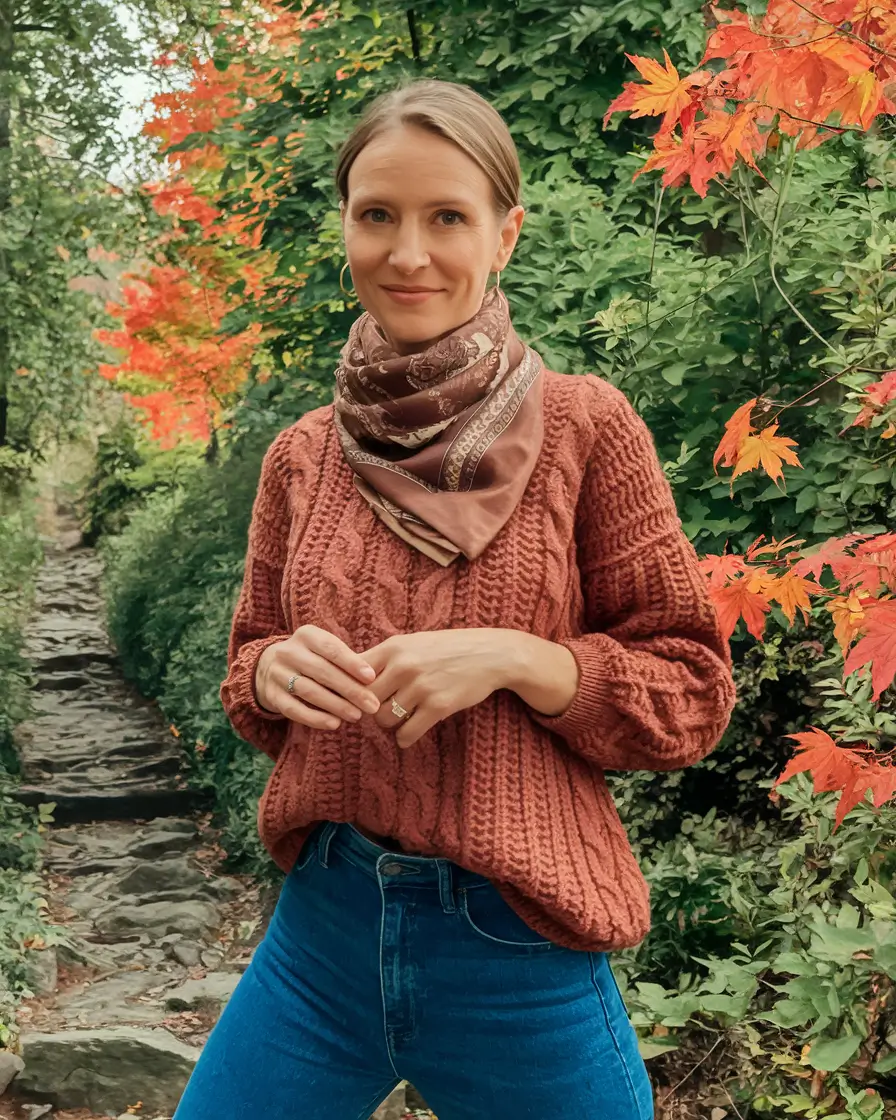Casual and Simple outfits Inspirations for Fall 2025+Nature-Washed Neutrals for a Walk in the Leaves