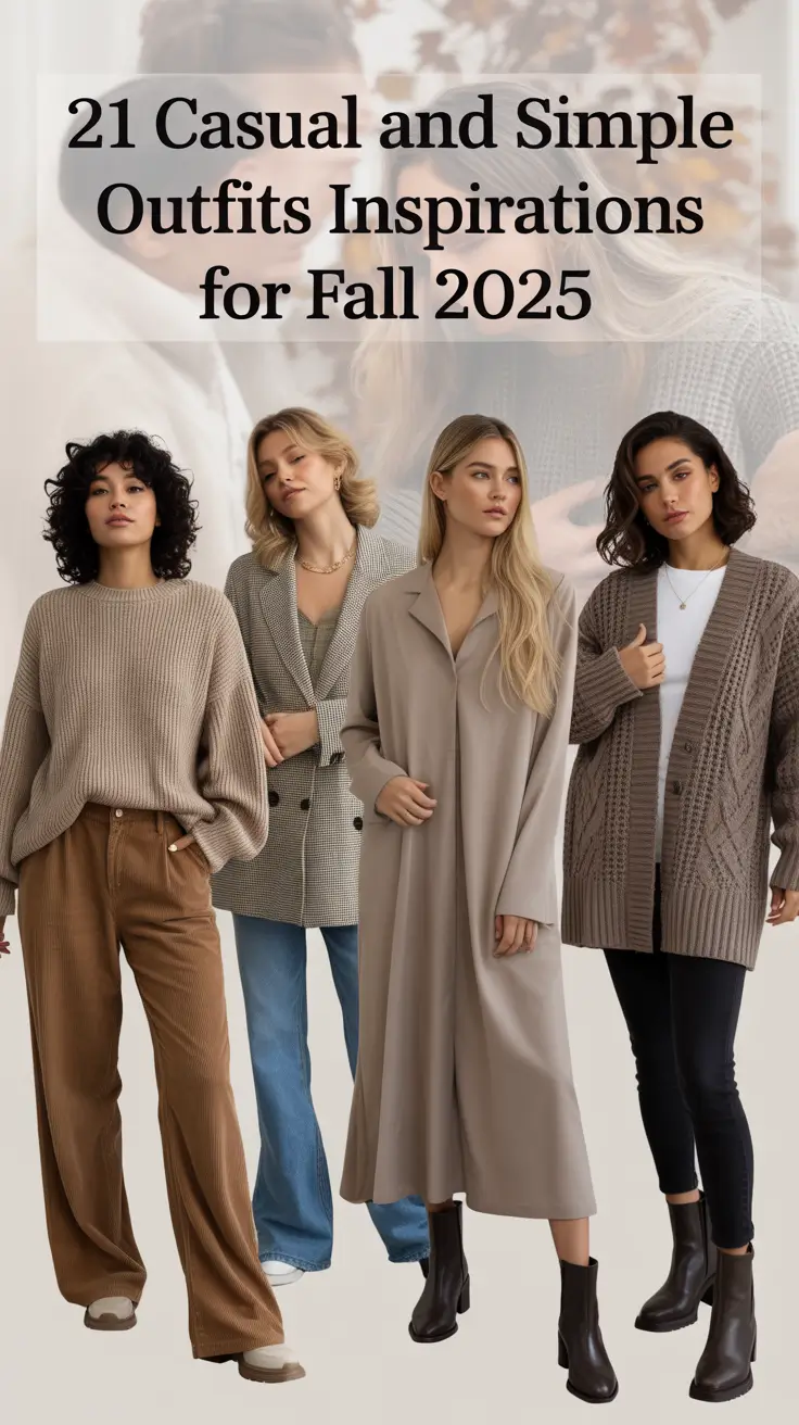 Casual and Simple Outfits Inspirations for Fall 2025 That Every Woman Will Want to Copy