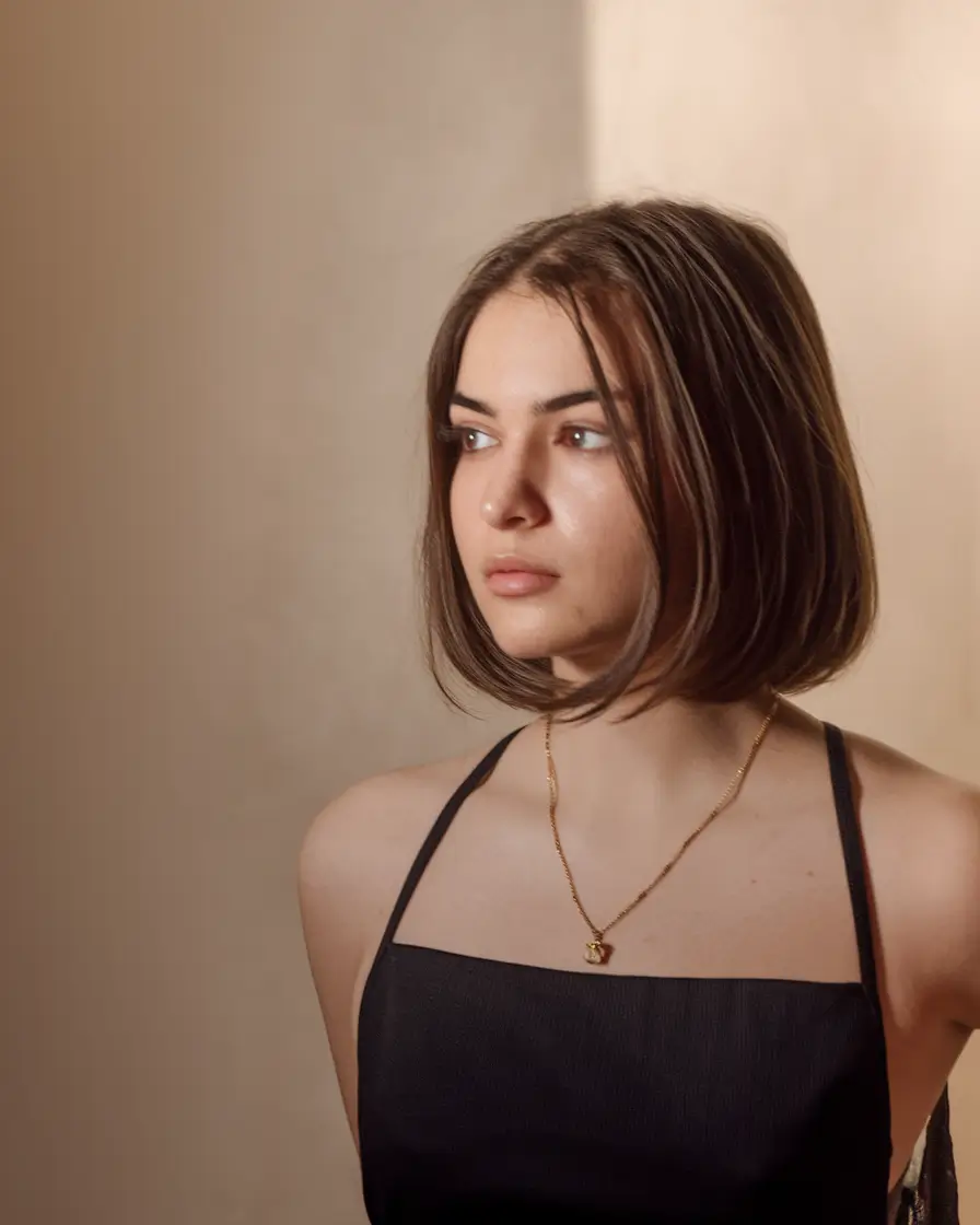 Chic Fall Bob Haircuts for 2025+Classic Chin-Length Bob with Natural Brown Dimension