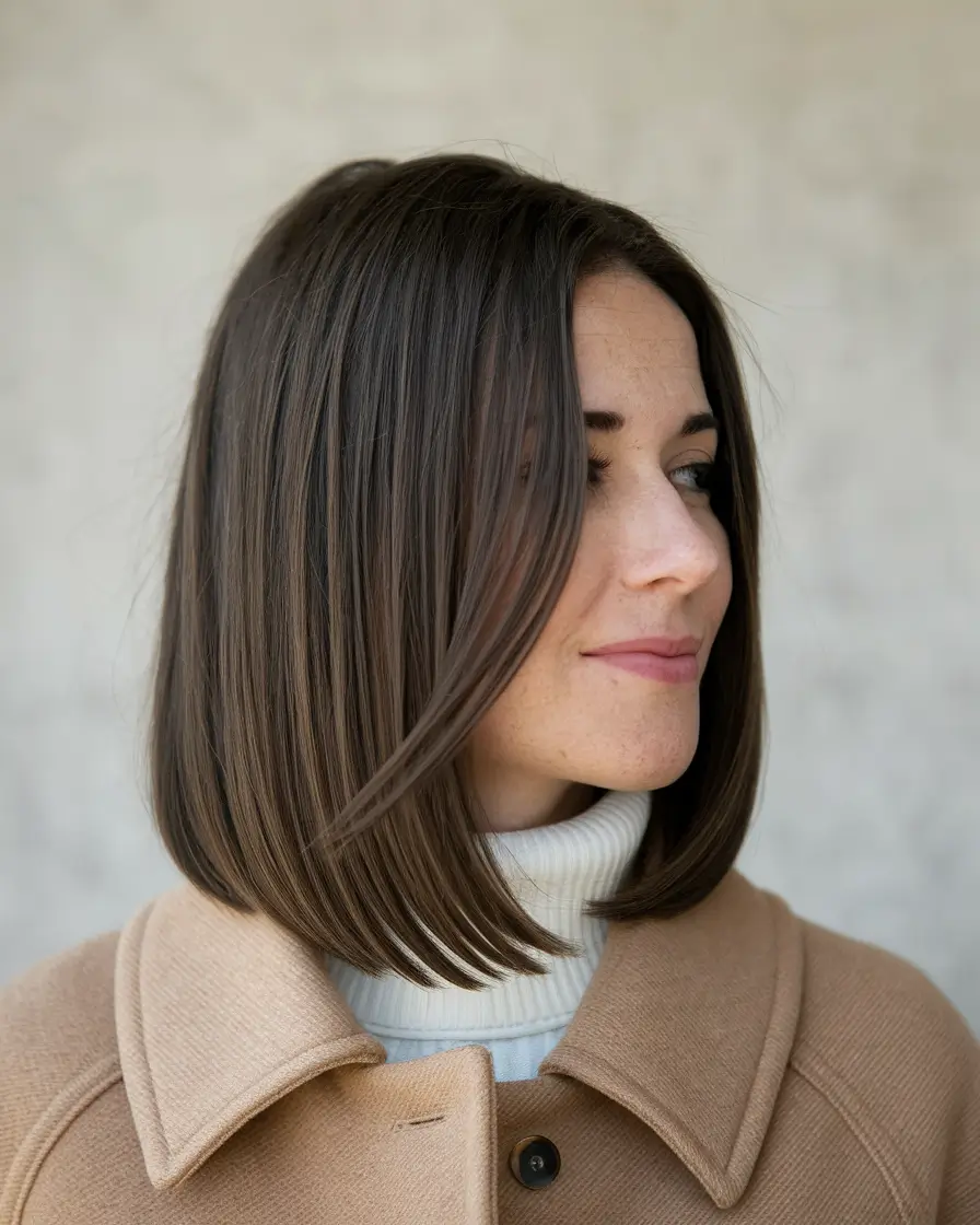 Chic Fall Bob Haircuts for 2025+Classic Brown Bob with Natural Volume