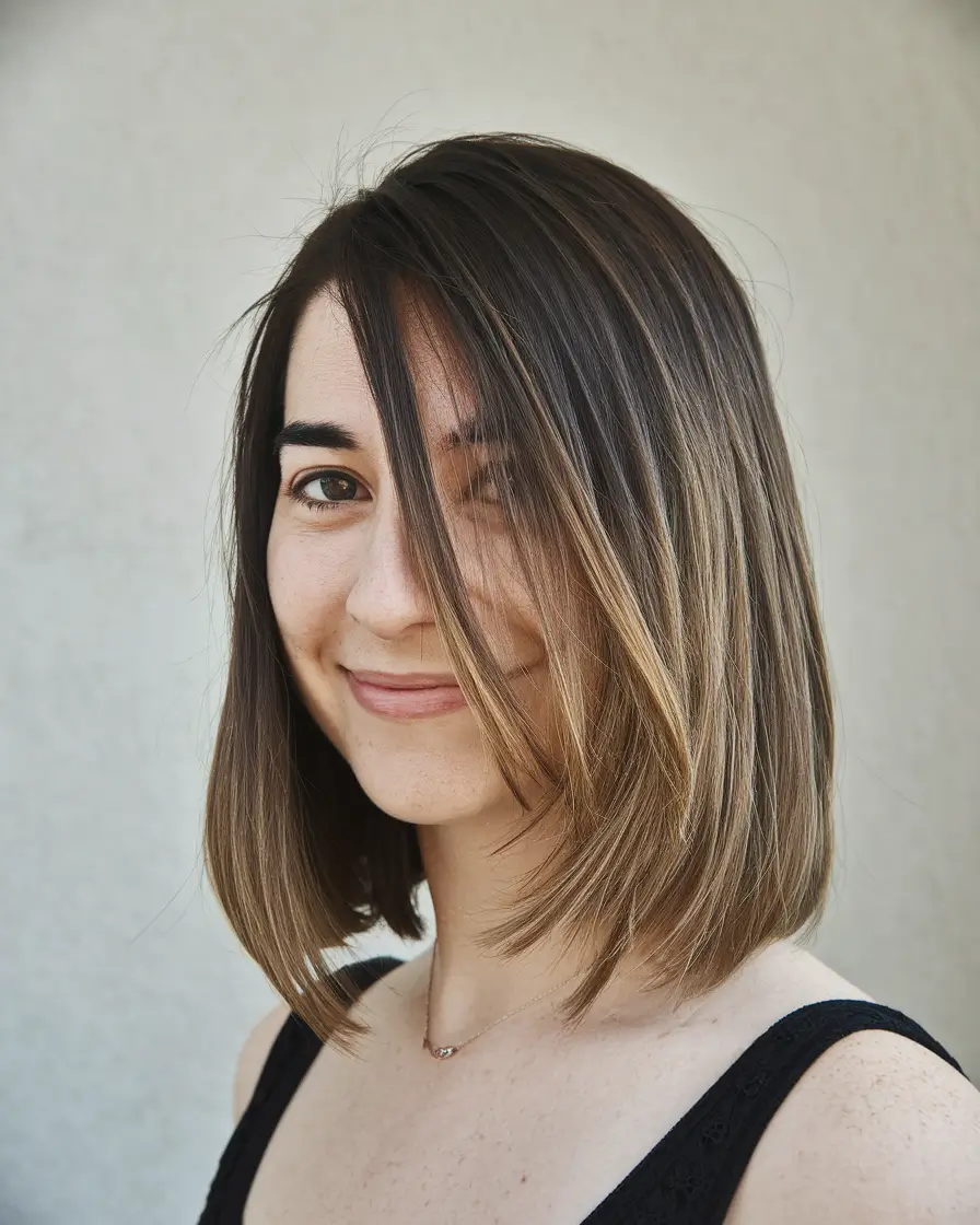 fall bob haircut Easy Layers and Subtle Warm Balayage