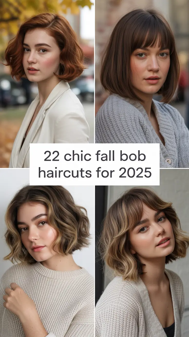 Chic Fall Bob Haircuts for 2025: Bold Cuts, Soft Layers & Color Trends