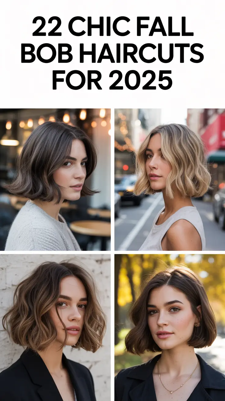 Chic Fall Bob Haircuts for 2025: Bold Cuts, Soft Layers & Color Trends