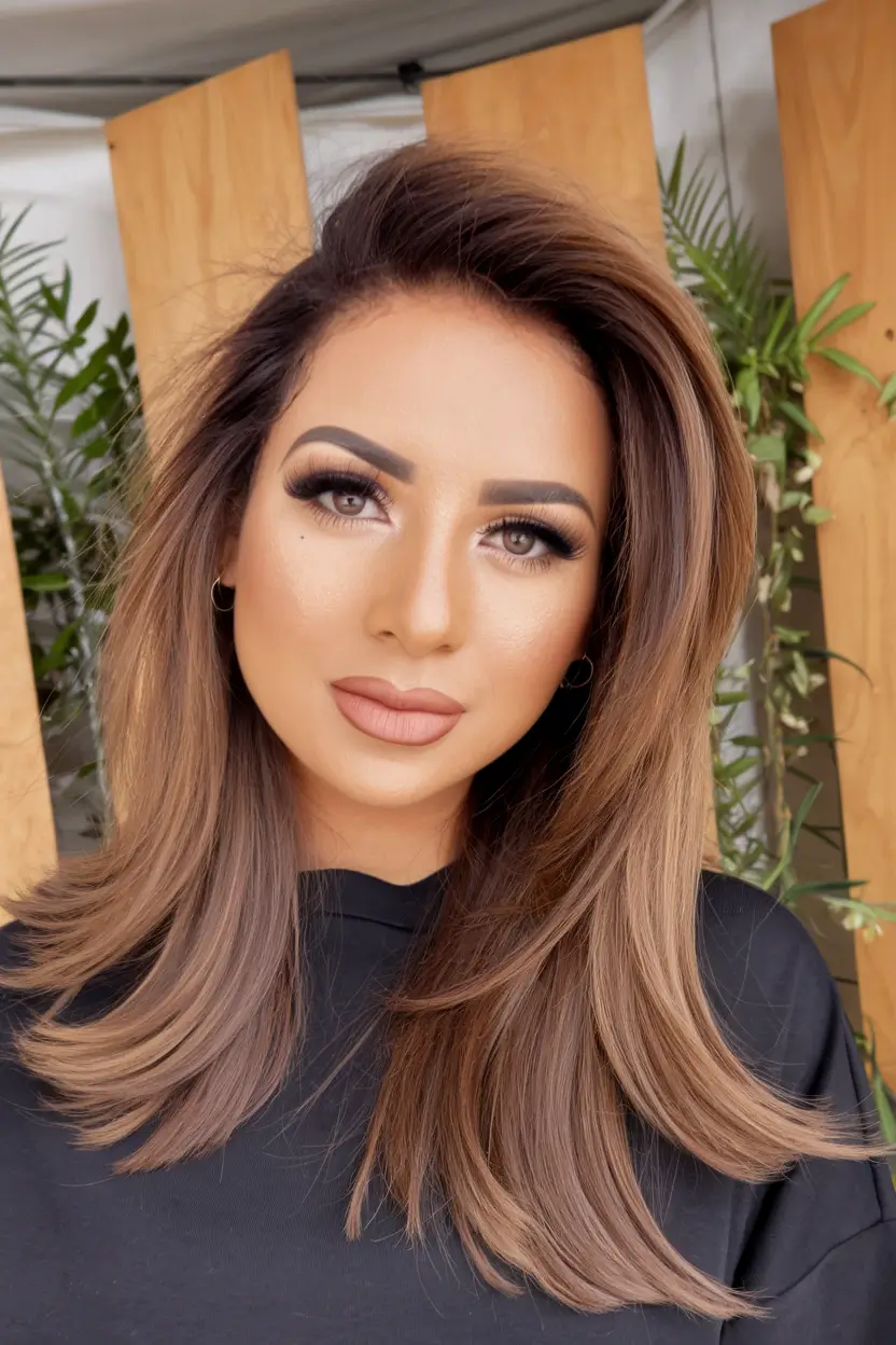 fall brown hair color ideas Caramel Melt Layers for Subtle Glam
