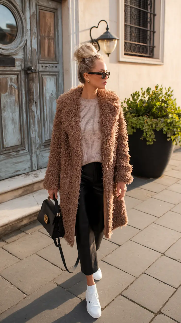 cozy fall outfits aesthetic casual Textured Neutrals and City Strolls