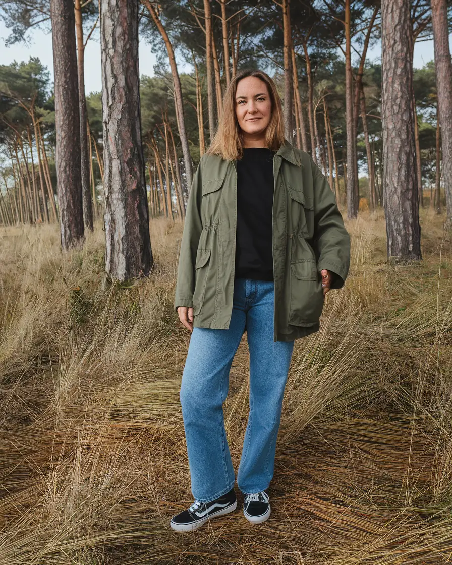cozy fall outfits aesthetic vintage Nature Walk Layers with a Nod to the 2000s