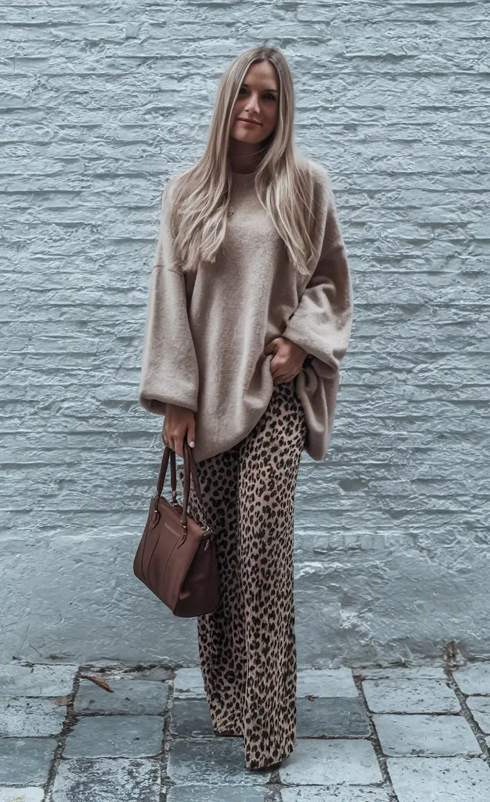 cozy fall outfits aesthetic vintage Soft Volume Meets Wild Prints