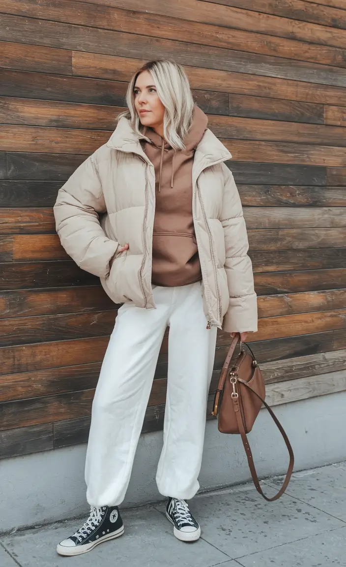 cozy fall outfits sweatpants Weekend Chill in Earthy Layers