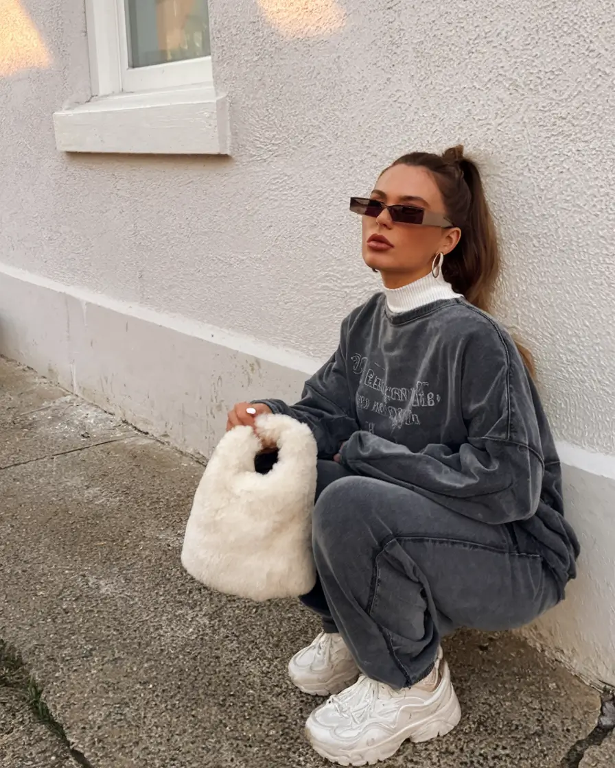 cozy fall outfits aesthetic 2025 Fuzzy Textures and Street Mood