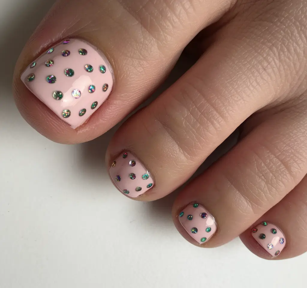 colors autumn pedicure ideas Confetti Dots for a Playful Fall Pop