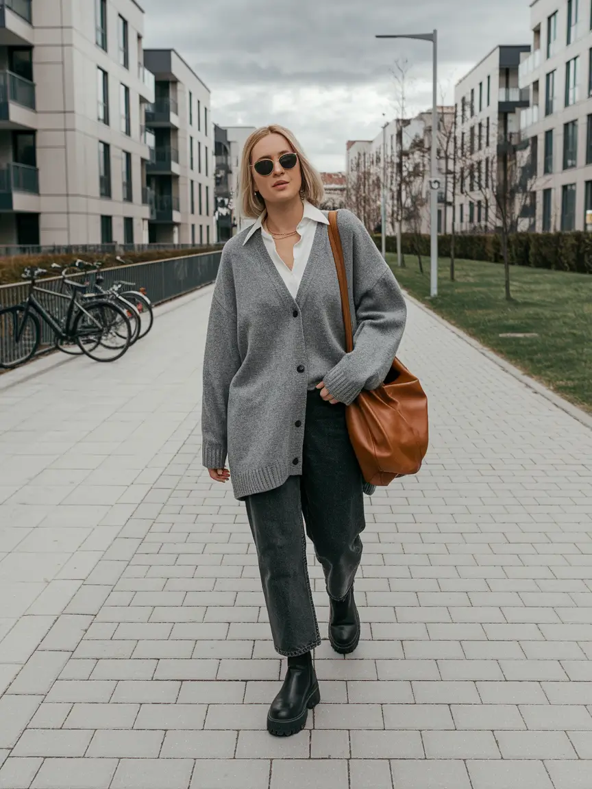 Early Fall outfits inspo for September 2025+City Chic in Classic Grey Layers