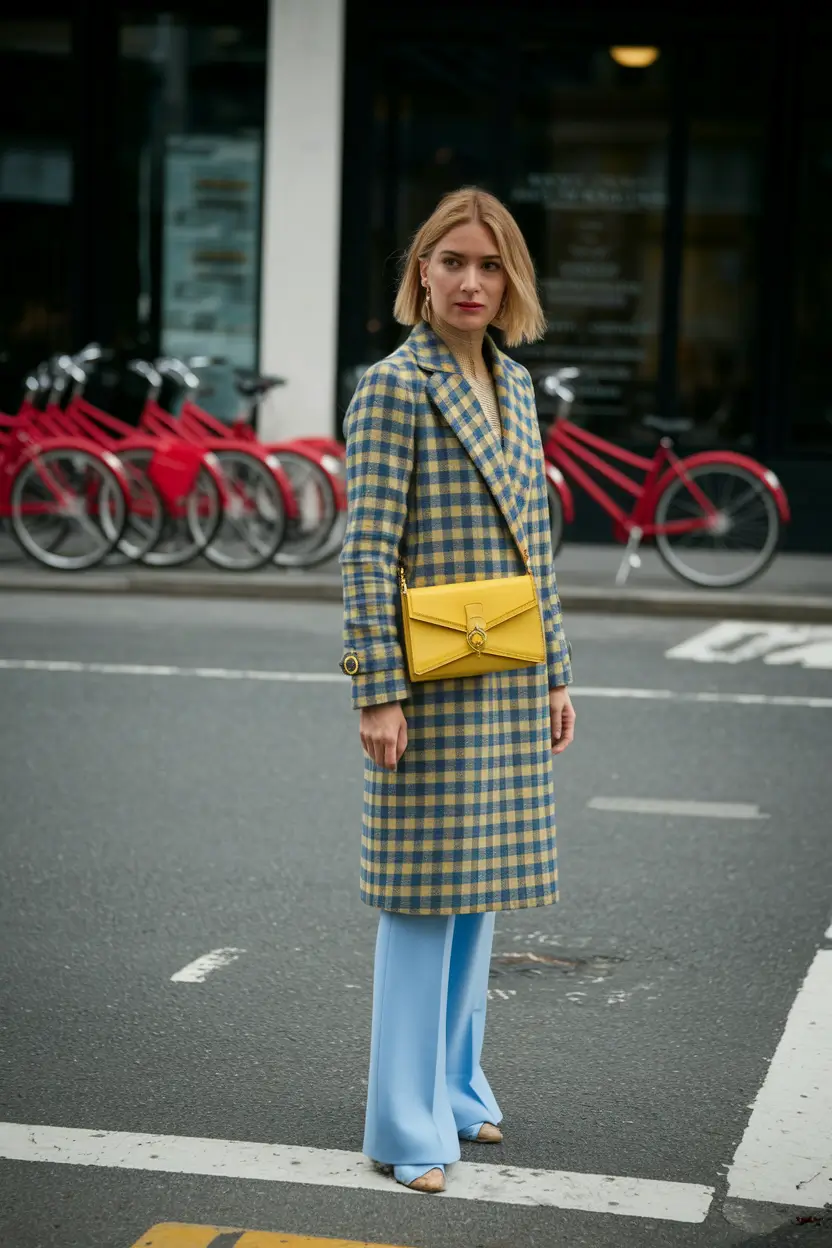 everyday fall outfits 2025 City Walks in Tailored Color Clash