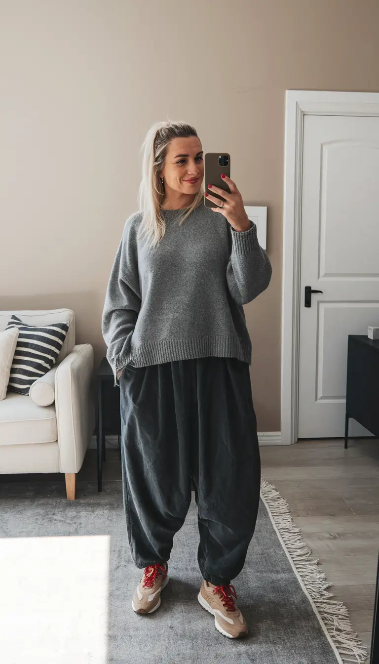 everyday fall outfits ideas 2025+Charcoal Layers for Off-Duty Drama