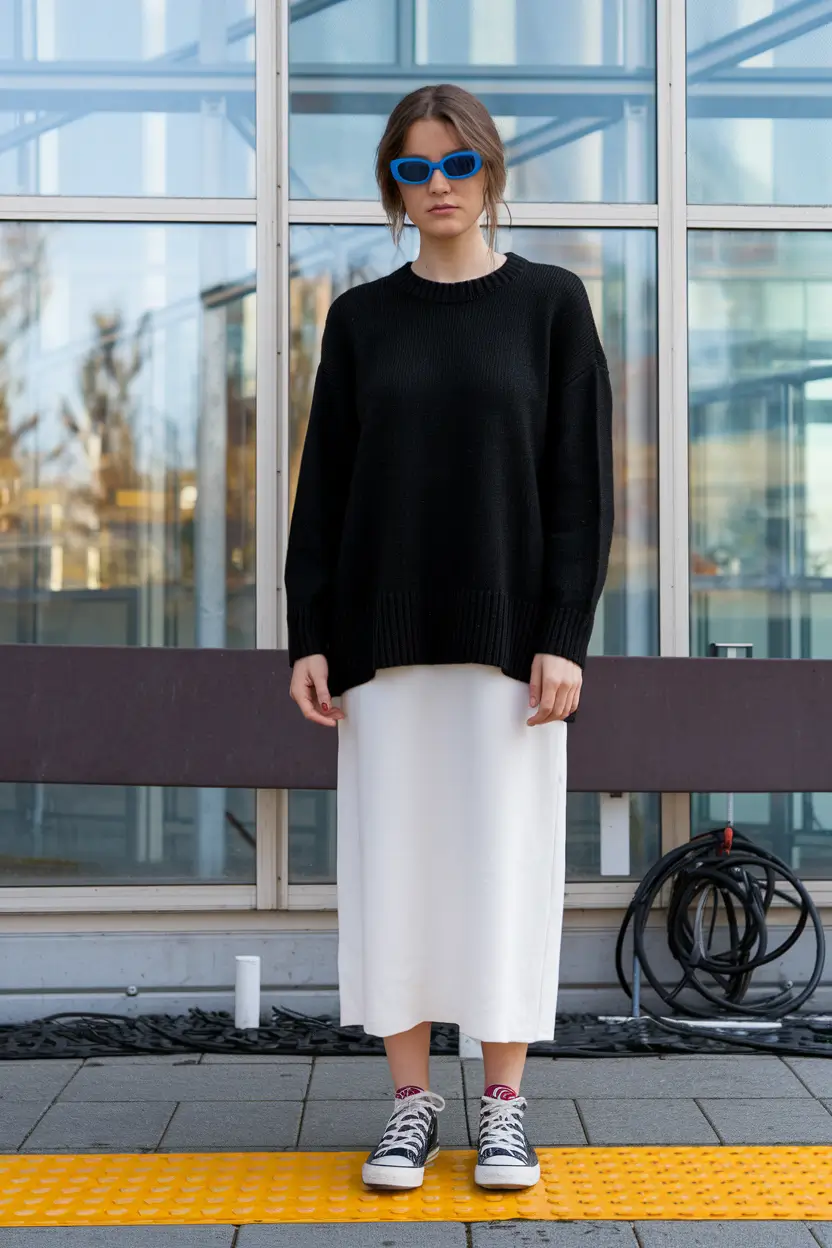 everyday fall outfits ideas 2025+Minimalist Monochrome with Streetwear Energy