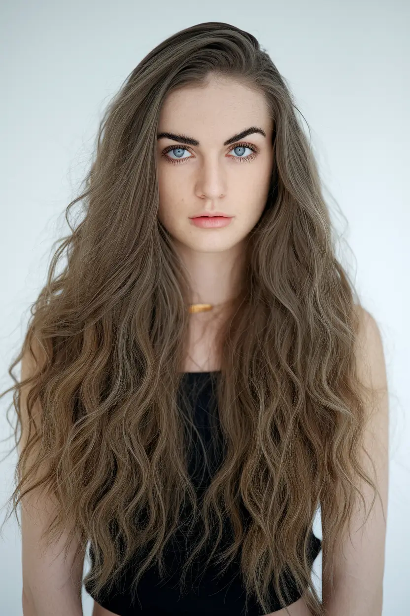 Fall 2025 Haircut Ideas for Long Hair+Long Layers with Earthy Mushroom Tones