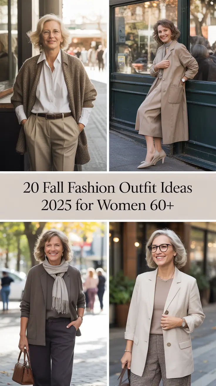 Fall Fashion Outfits Ideas 2025 for Women 60+: Classy & Casual Looks for Every Degree Weather