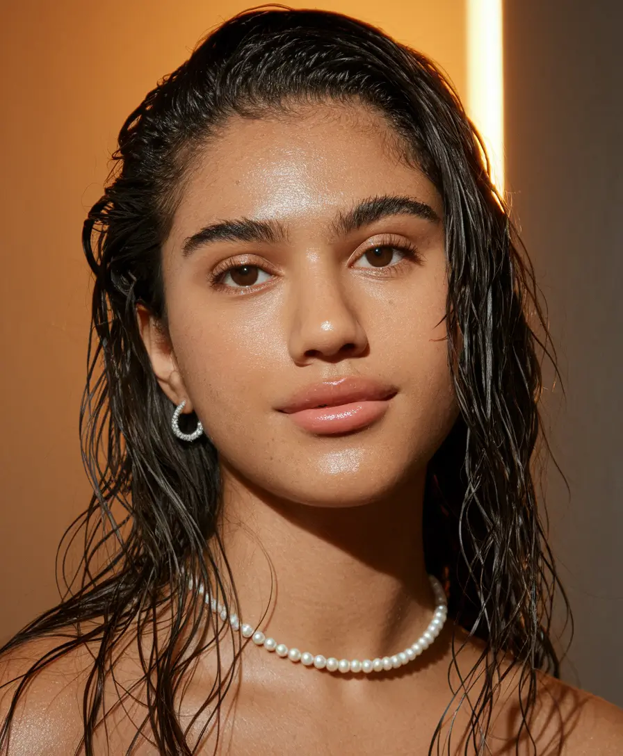 fall hair color for brown skin 2025 Wet Texture with Deep Espresso Gloss