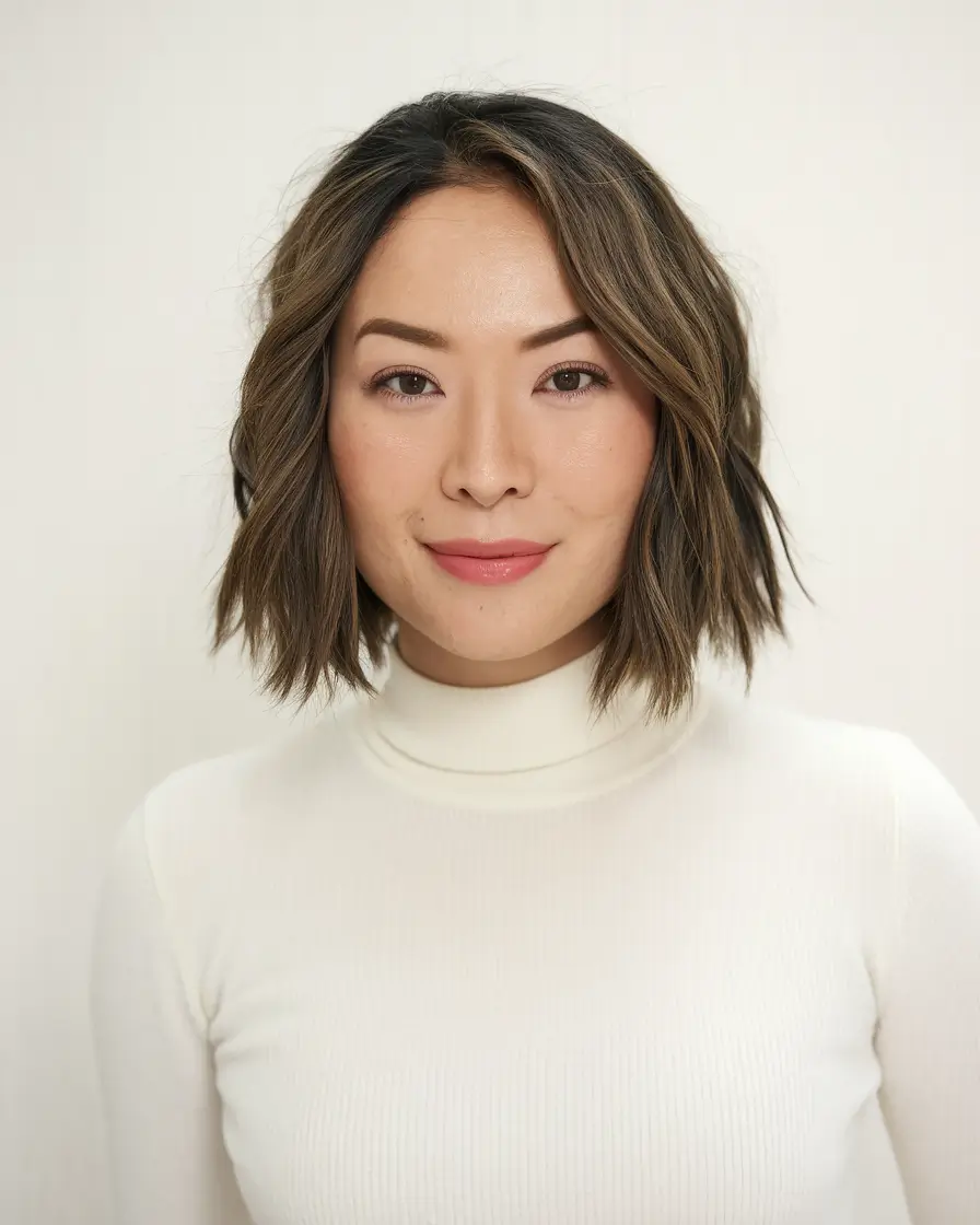 september haircut Soft Texture Bob with Subtle Balayage