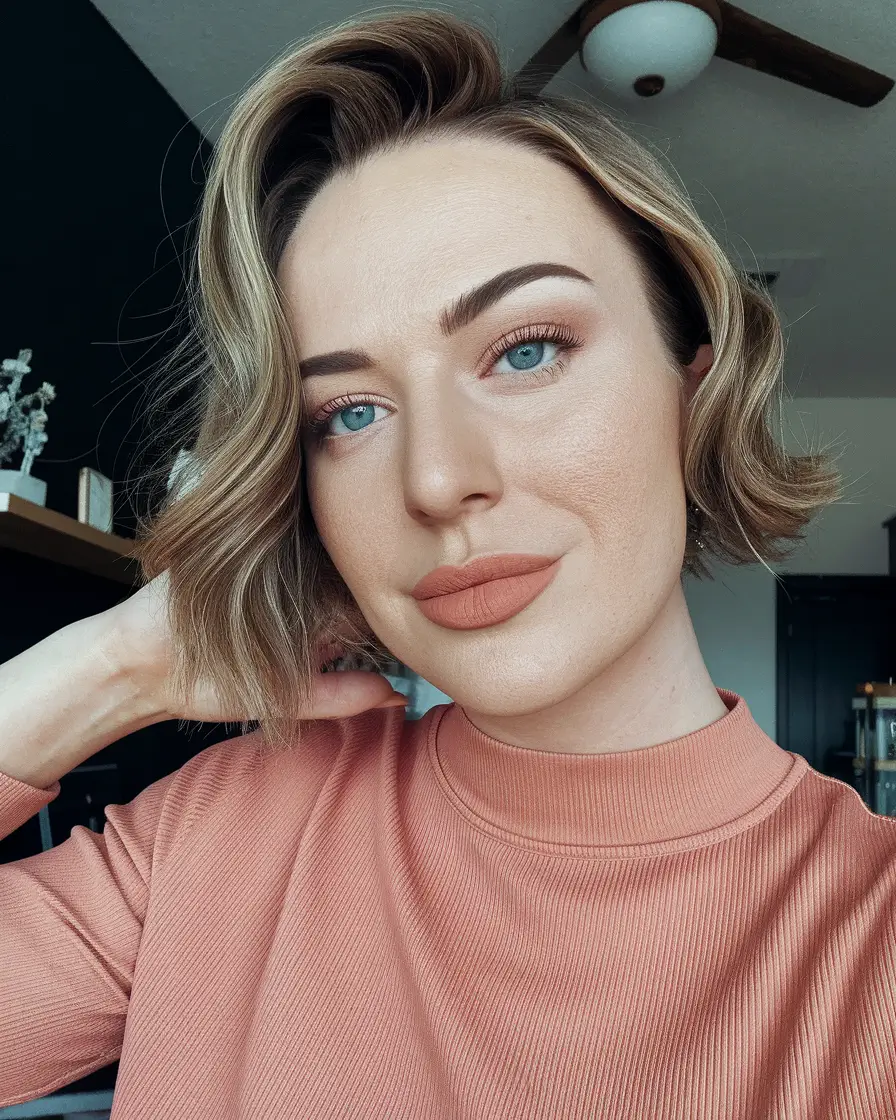 september haircut Romantic Short Waves With Side Volume