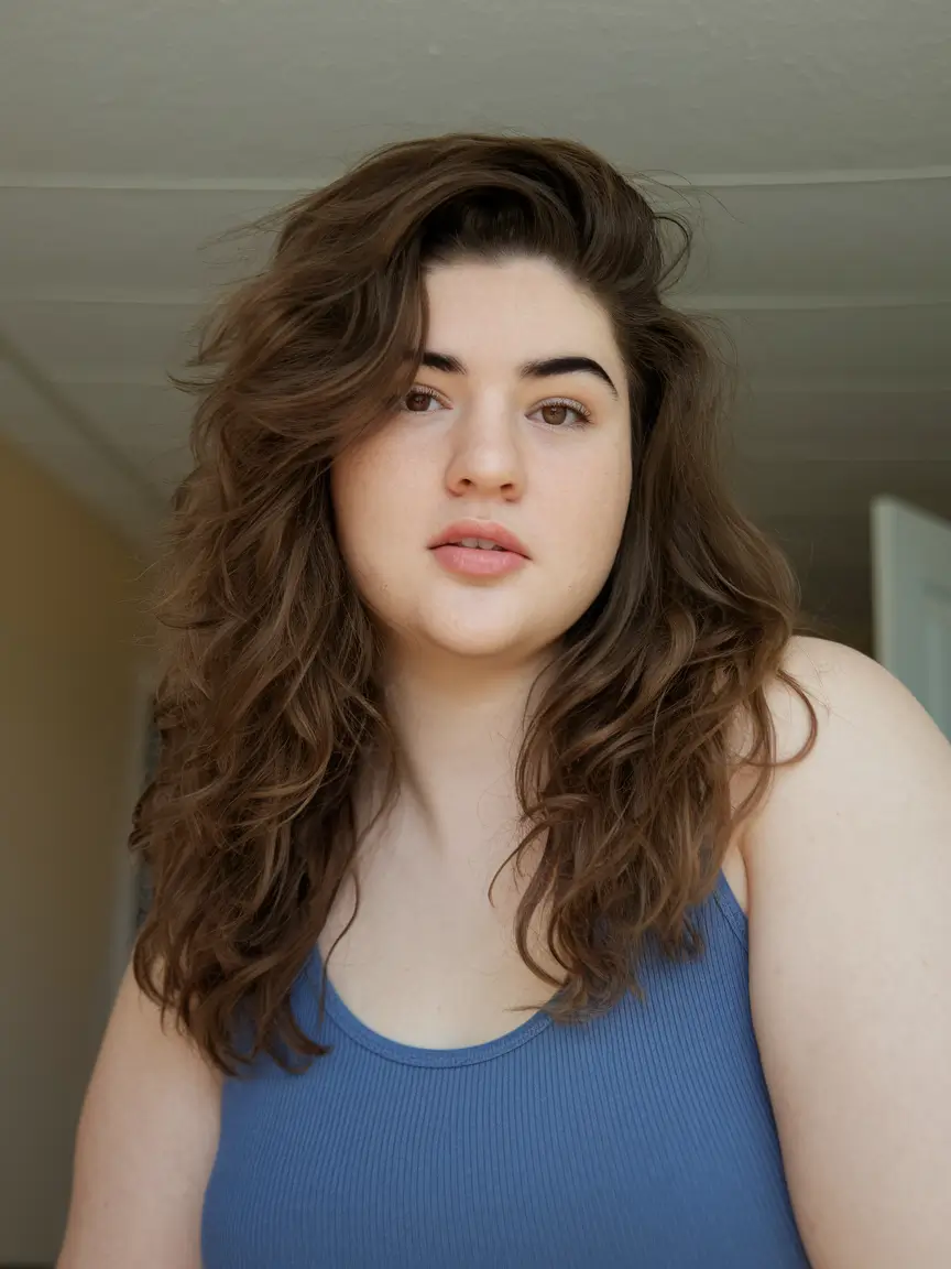 fall haircut plus size women Airy Layers for Natural Texture