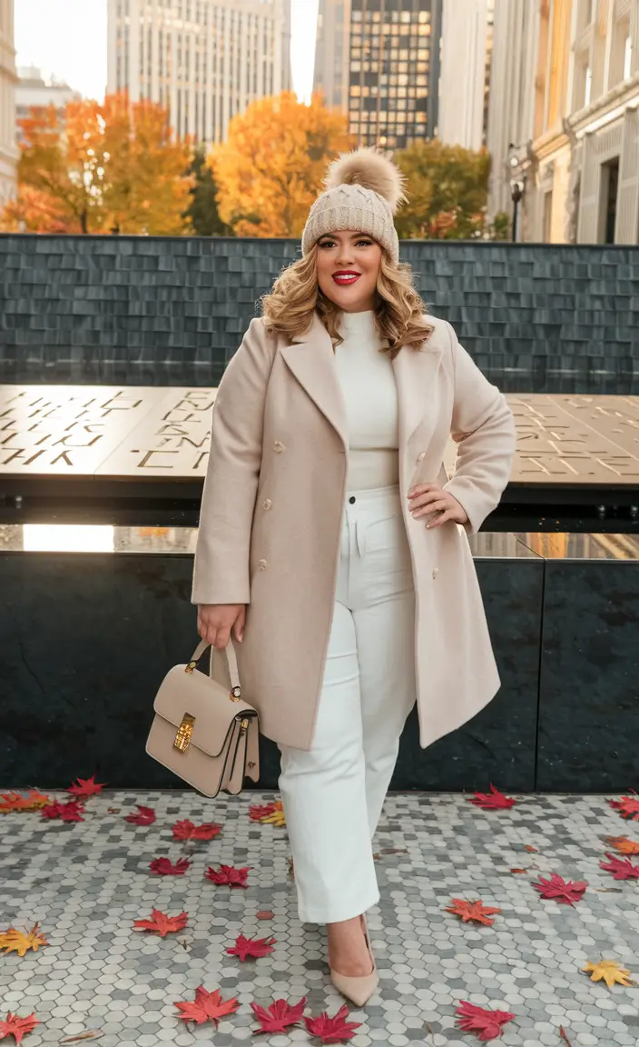 fall plus size capsule wardrobe Winter Neutrals with a Luxe Touch