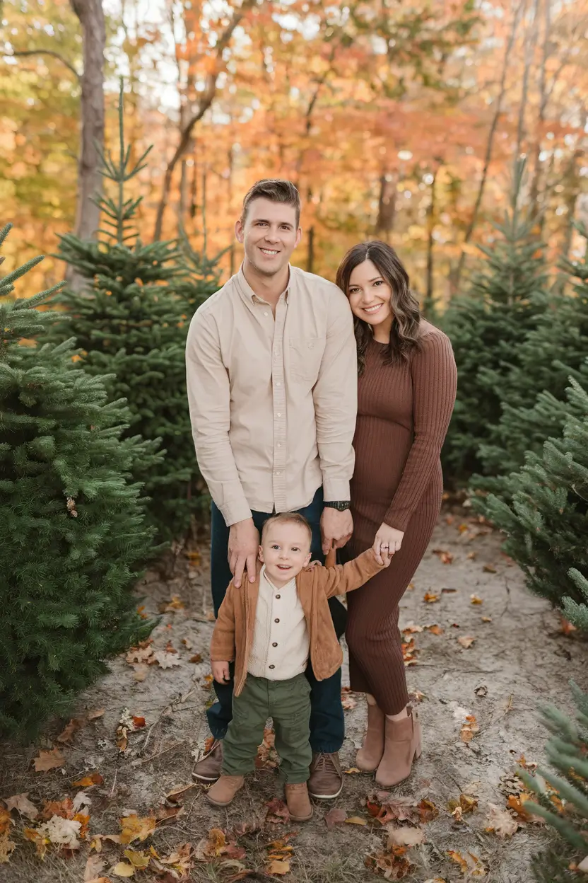 fall family photo outfits 2025 Coffee and Cocoa: A Monochrome Look That’s Anything but Boring