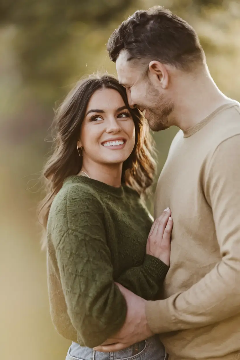 fall family photo outfits 2025 Warm Greens and Sand-Toned Neutrals for Modern Romance