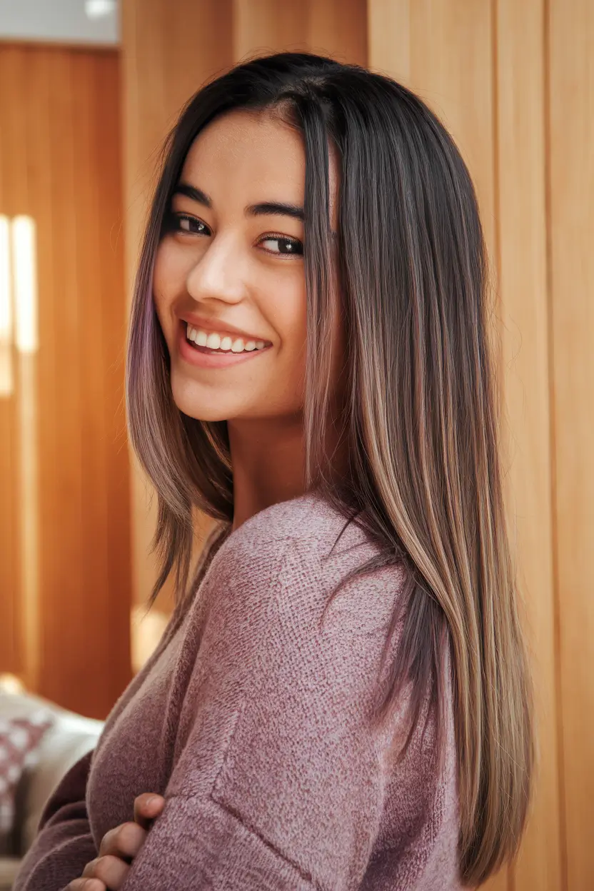 ideas brunette + Mocha Melt with Pearl-Lined Lowlights