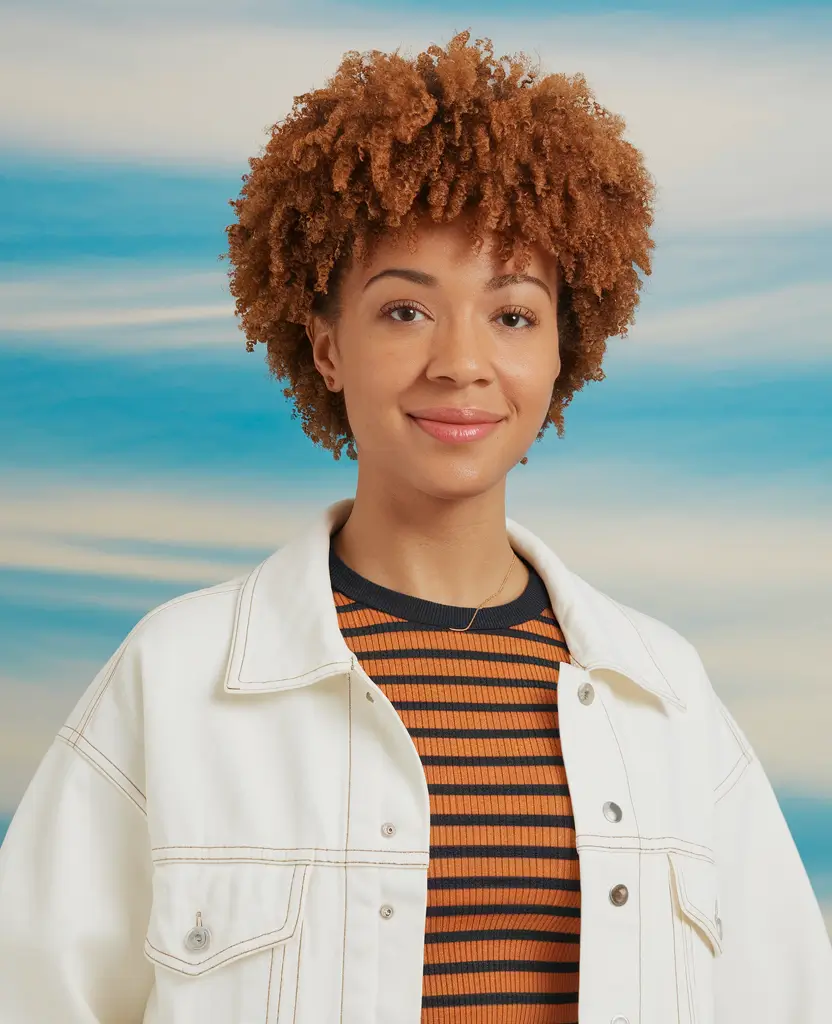 warm fall hair color red Auburn Curls That Celebrate Texture