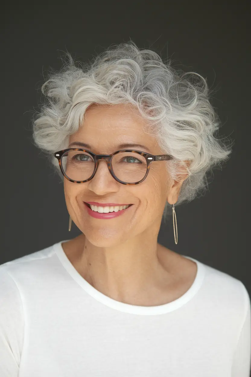 Fall haircuts for women over 60 Short Curly Layers With Playful Personality