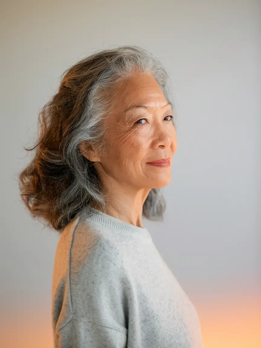Fall haircuts for women over 60 Medium-Length Layers With a Gentle Fall Flow