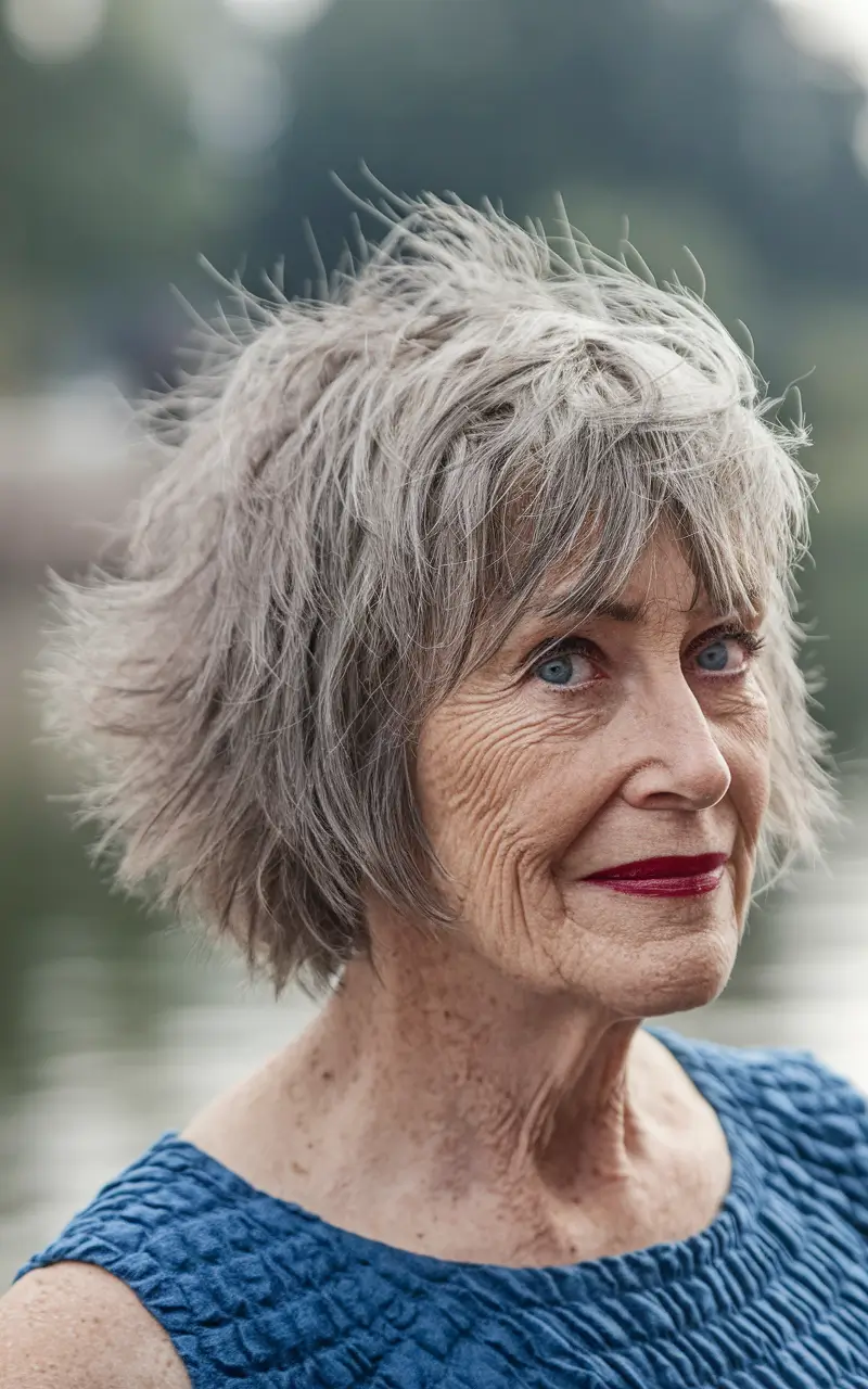 Fall haircuts for women over 60 Shaggy Layers With Modern Edge