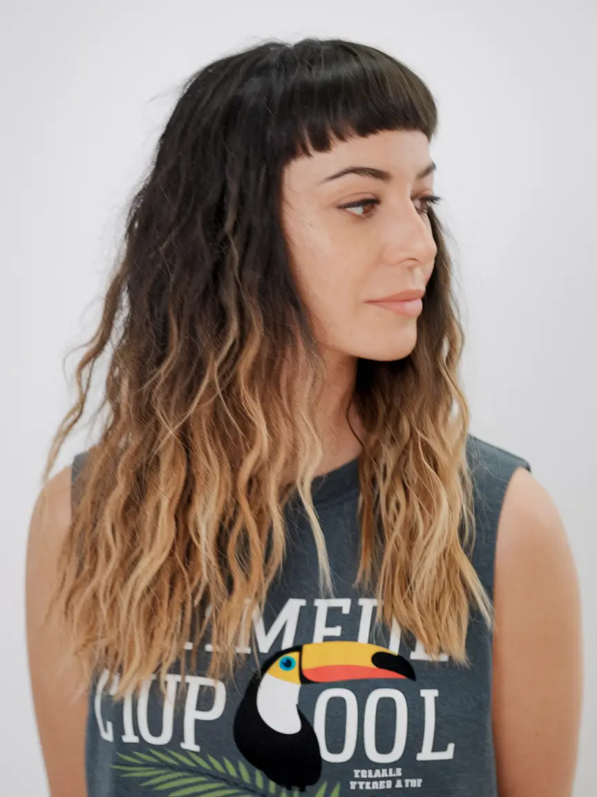 Modern hairstyle for Fall Hair 2025 Micro Bangs & Undone Texture